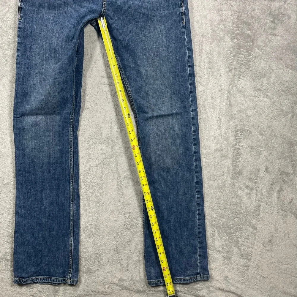 Wrangler Retro Slim Bootcut Jeans Mens 33(32)x34 Blue Stretch Denim